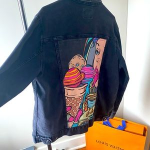 Graphic denim jacket